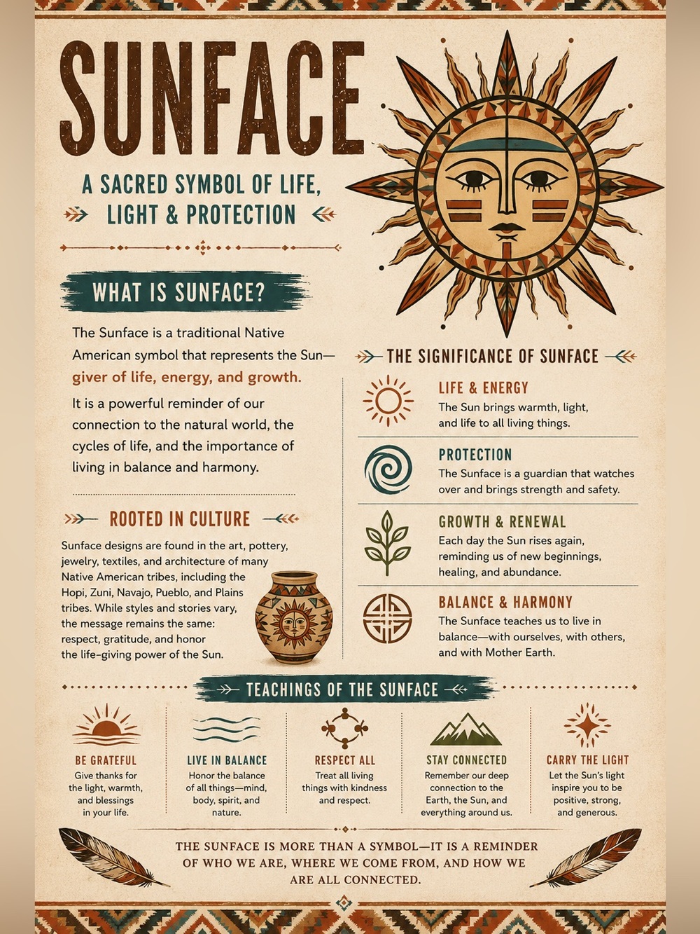 Native American Sunface significance